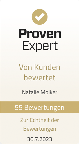 Proven Expert Siegel für Vertrauen in Natalie Molker